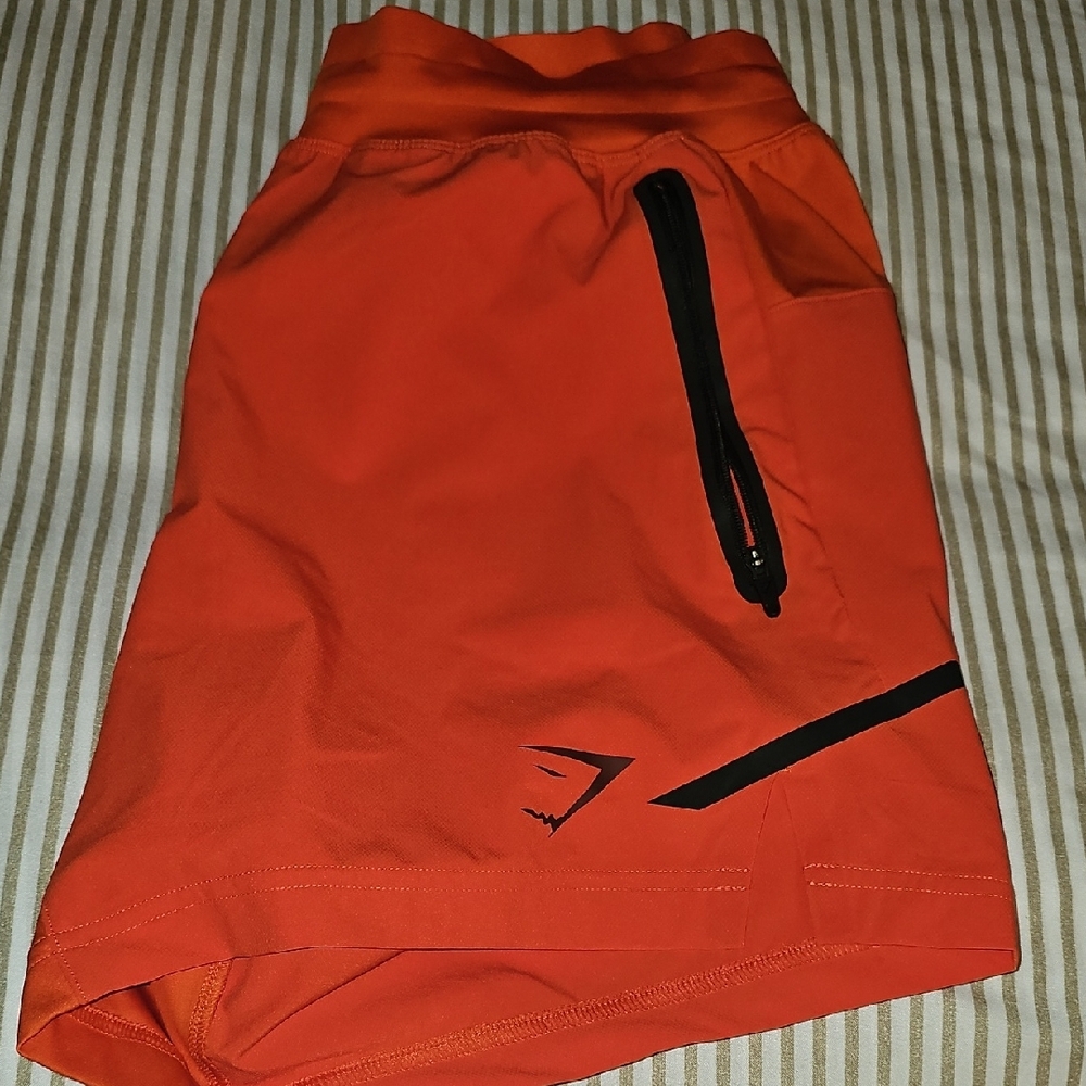 Gymshark Orange Shorts with Black Details - Picture 2 of 4
